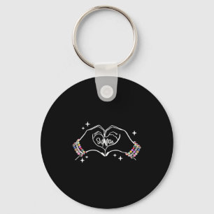 Heart Hands Taylor First Name Girl Vintage 70's 80 Keychain