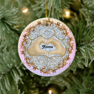 Heart Hands wedding ornament