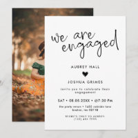 Heart & Handwriting We Are Engaged Photo