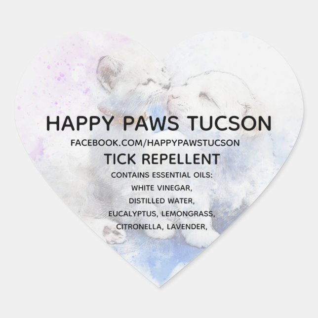 Heart Happy Paws Sticker (Front)