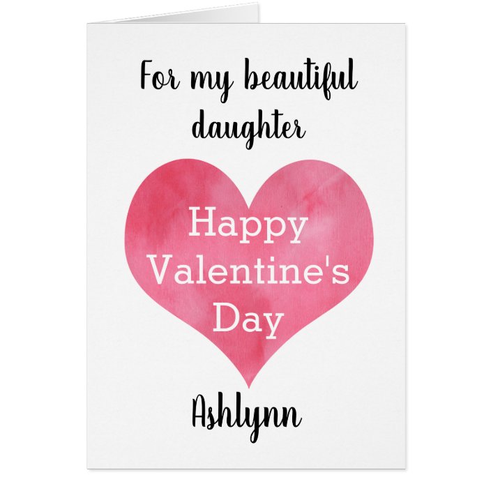 Heart Happy Valentine's Day Daughter | Zazzle.ca