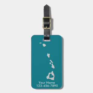 Heart Hawaii State Custom Luggage Tag