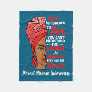 Heart Health Black Women Melanin Heart Disease Awa Fleece Blanket