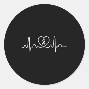 Heart Health Heart Disease Awareness Heartbeat Chd Classic Round Sticker