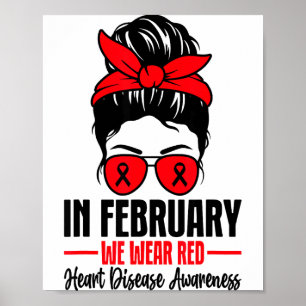 Heart Health Heart Disease Awareness Heartbeat Chd Poster