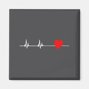 Heart Health Heart Disease Awareness Heartbeat Wom Magnet