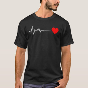 Heart Health Heart Disease Awareness Heartbeat Wom T-Shirt