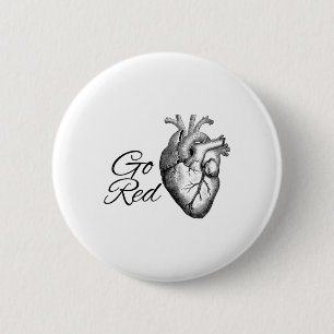 Heart Health Month February American Heart Health  2 Inch Round Button