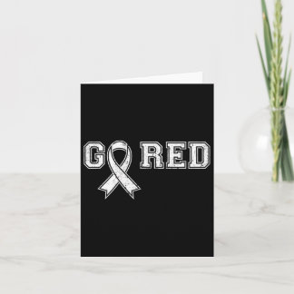 Heart Health Month Shirt Go Red Heart Awareness  Card