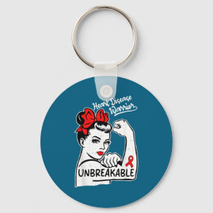 Heart Health Warrior Heart Disease Awareness Chd W Keychain