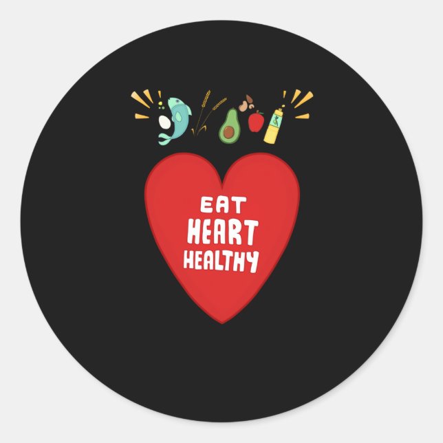 Heart Healthy Living Sticker  (Front)