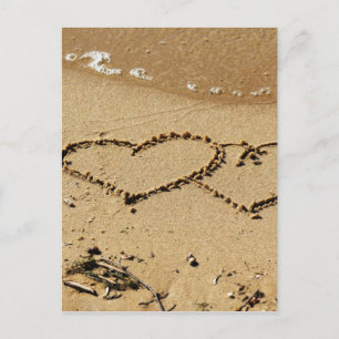 Heart Hearts love custom personalize Anniversaries Postcard