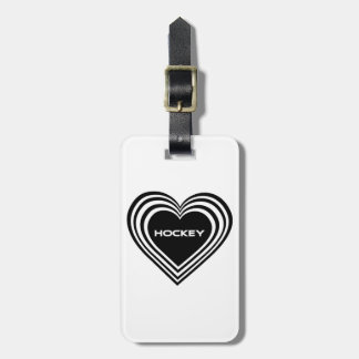 HEART HOCKEY LUGGAGE TAG