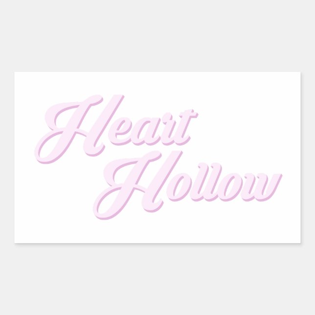 HEART HOLLOW Plain Logo (Pack of Stickers) Sticker (Front)