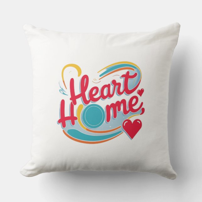 Heart Home Throw Pillow (Front)