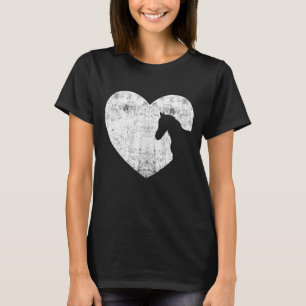 Heart Horse Graphic Horse Lover Equestrian Rider H T-Shirt