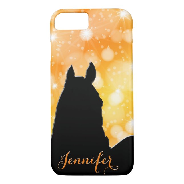 Heart Horse I (golden stars) Case-Mate iPhone Case (Back)