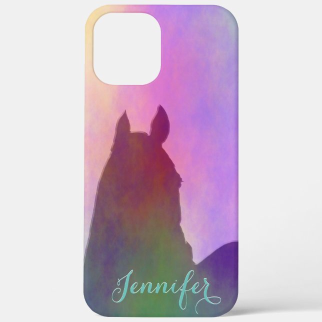 Heart Horse I (purple and yellow) Case-Mate iPhone Case-Mate iPhone Case (Back)
