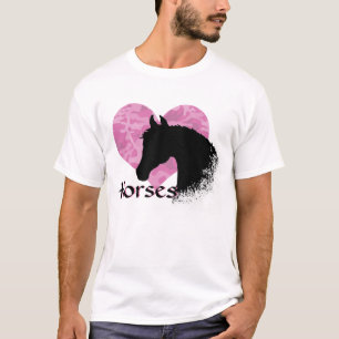 Heart Horse III (pink camo) T-Shirt