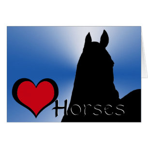 Heart Horses I (blue metallic burst)