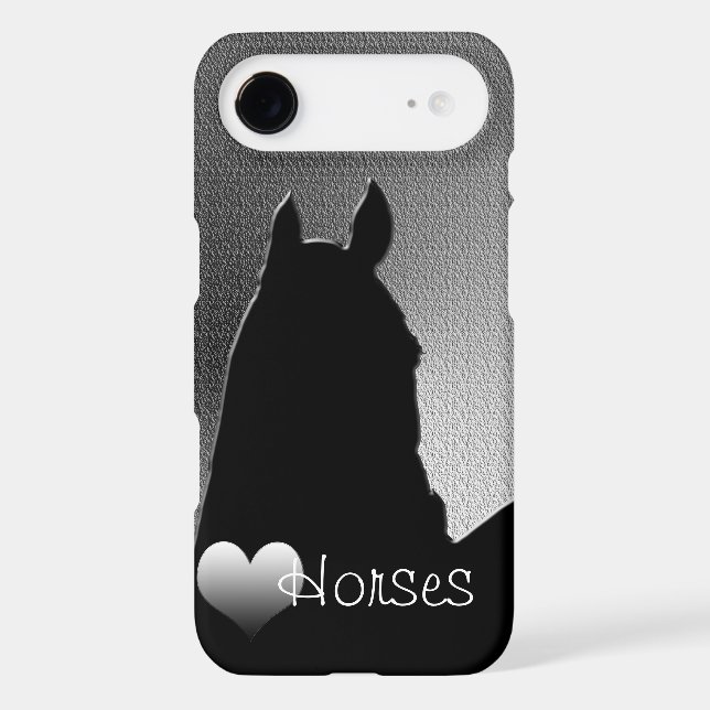 Heart Horses I (coeur d'argent) iPhone 7 Coque (Verso)