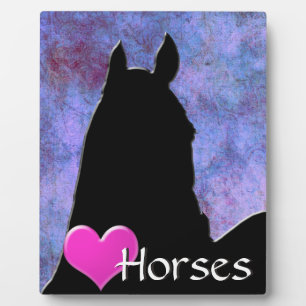 Heart Horses I (purple/blue) Plaque