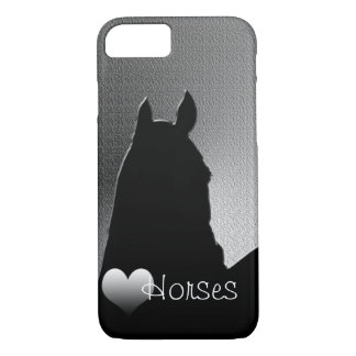 Heart Horses I (silver heart) iPhone 7 Case