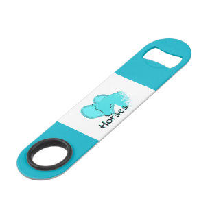 Heart Horses III (aqua) Speed Bottle Opener