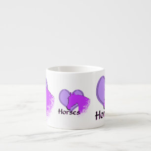 Heart Horses III (purple) Espresso Cup