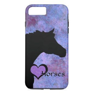 Heart Horses IV (purple/blue) iPhone 8 Plus/7 Plus Case