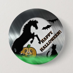 Heart Horses V Halloween 3 Inch Round Button