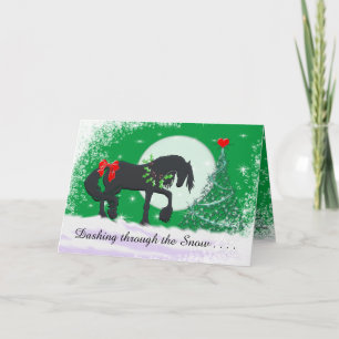 Heart Horses VI Holiday (Holiday Tree) Card