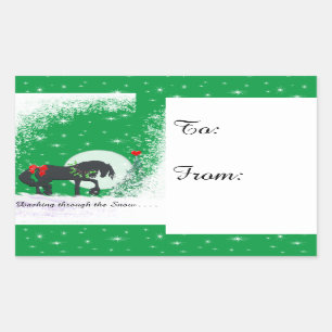 Heart Horses VI Holiday (Holiday Tree) Sticker