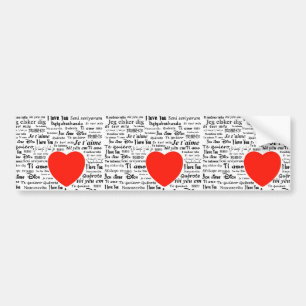 heart i love you bumper sticker