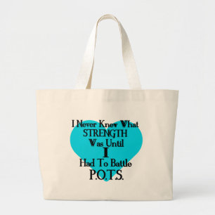 Heart/I Never Knew...I...P.O.T.S. Large Tote Bag