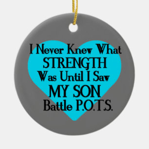 Heart/I Never Knew...Son...P.O.T.S. Ceramic Ornament