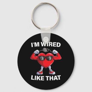 Heart Icd Surgery Cardiac - I&#';m Wired Like That Keychain