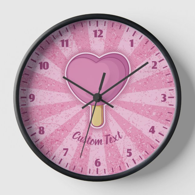 Heart Ice Cream Stick Clock (Front)