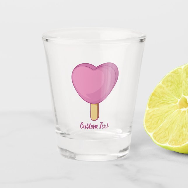 Heart Ice Cream Stick Shot Glass (Front)
