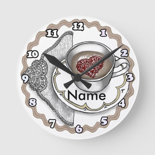 Heart In A Cup clock (Front)