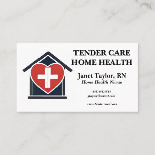 Heart in a House Home Health Home Care Business Card