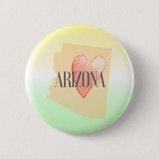 Heart in AZ 2 Inch Round Button (Front)
