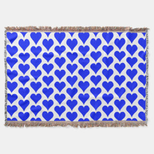 Heart in Blue Throw Blanket