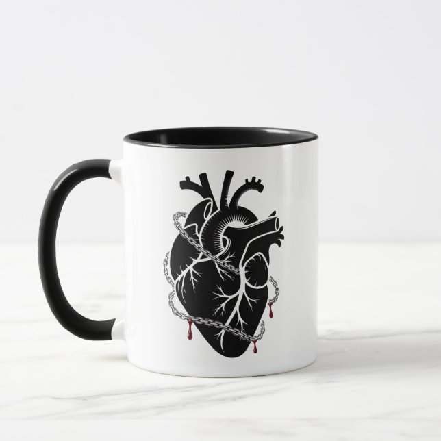 HEART IN CHAINS MUG (Left)