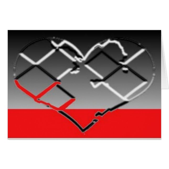 Heart in Chrome, Black & Red (Front Horizontal)