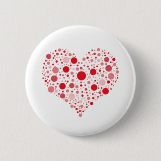 Heart In Dots 2 Inch Round Button