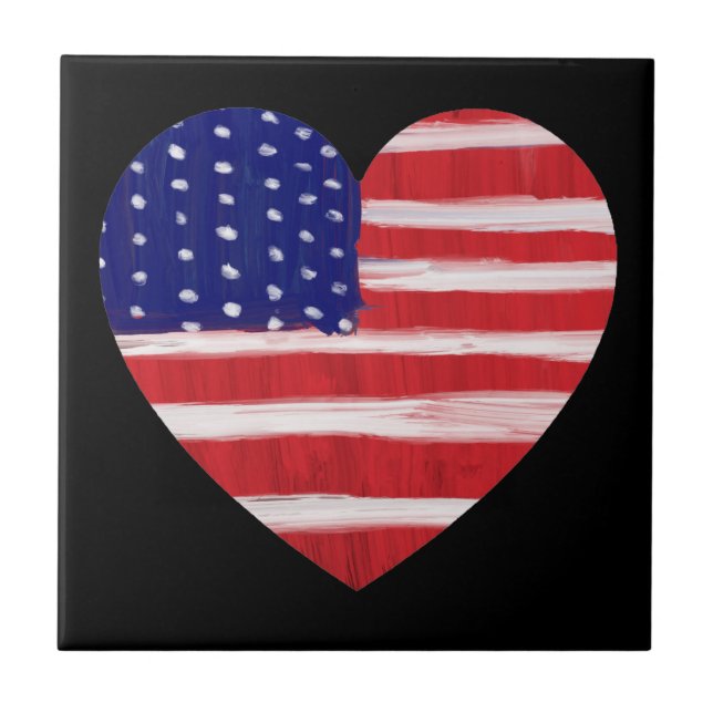 Heart In Flag Colours   Tile (Front)