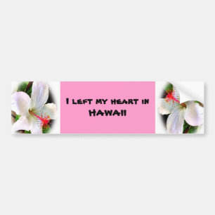 Heart in Hawaii bumper sticker