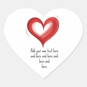 Heart In Heart, Customize With Your Own Text,  Sticker