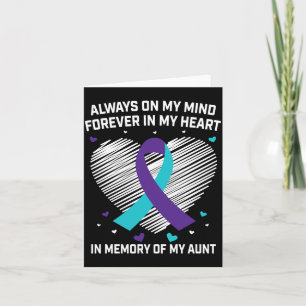 Heart In Memory Of Aunt Suicide Awareness Card